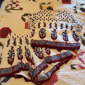 Fashion Nova White and Red Floral Skirt Set